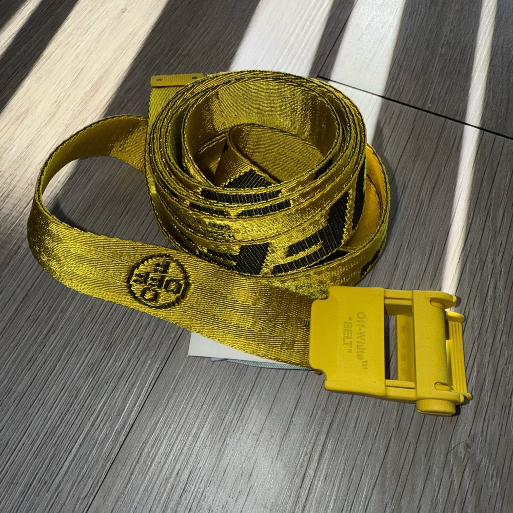 Authentic off white Yellow Industrial Belt